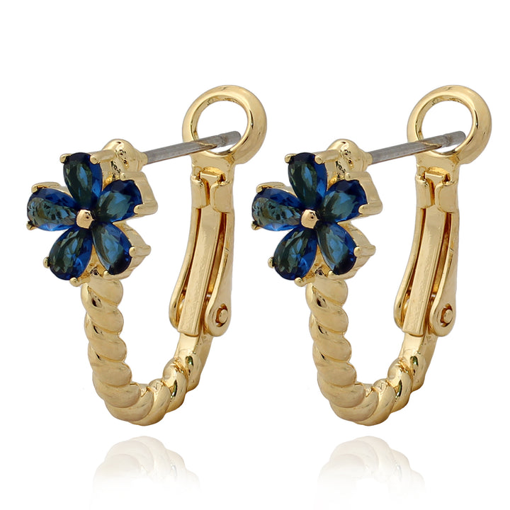 earring huggie single flower
