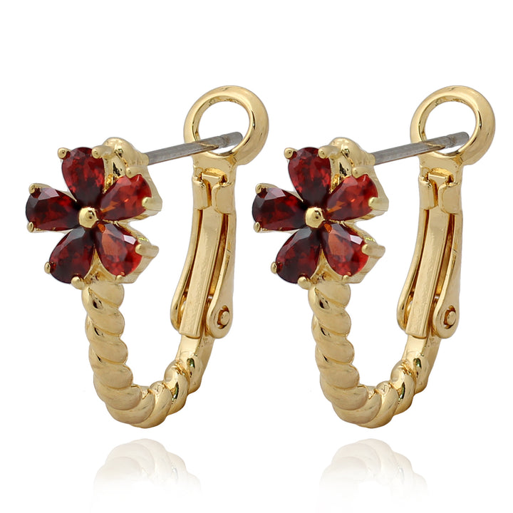 earring huggie single flower