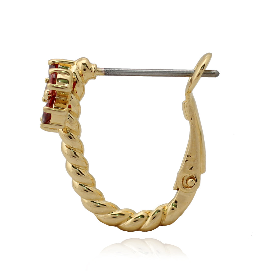 earring huggie single flower