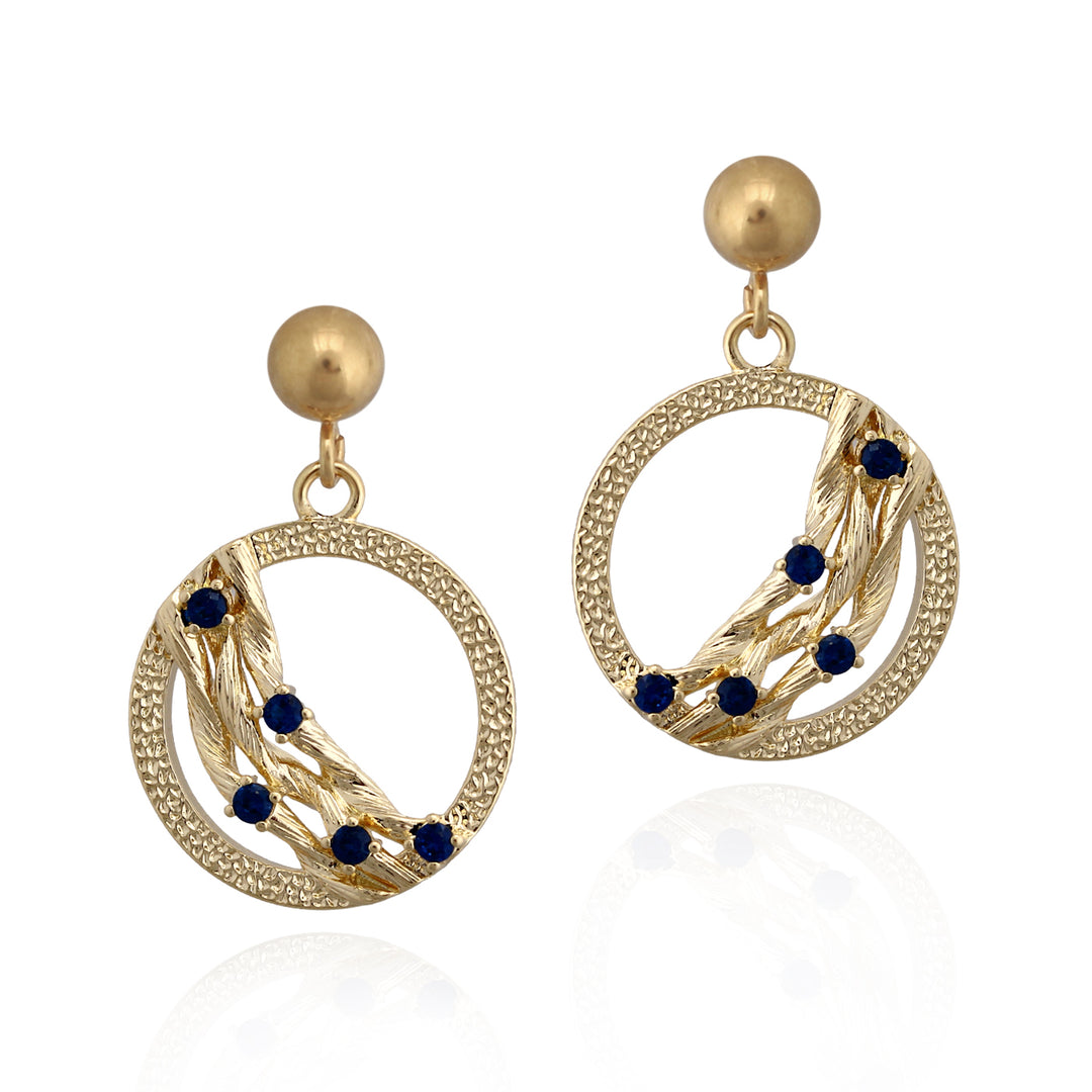 earring lb draped curls circle