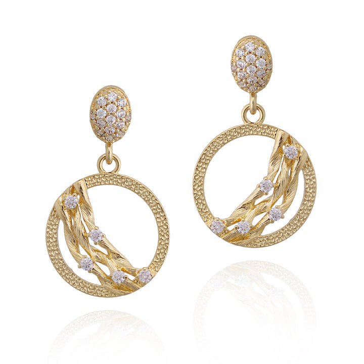 earring lb draped curls circle