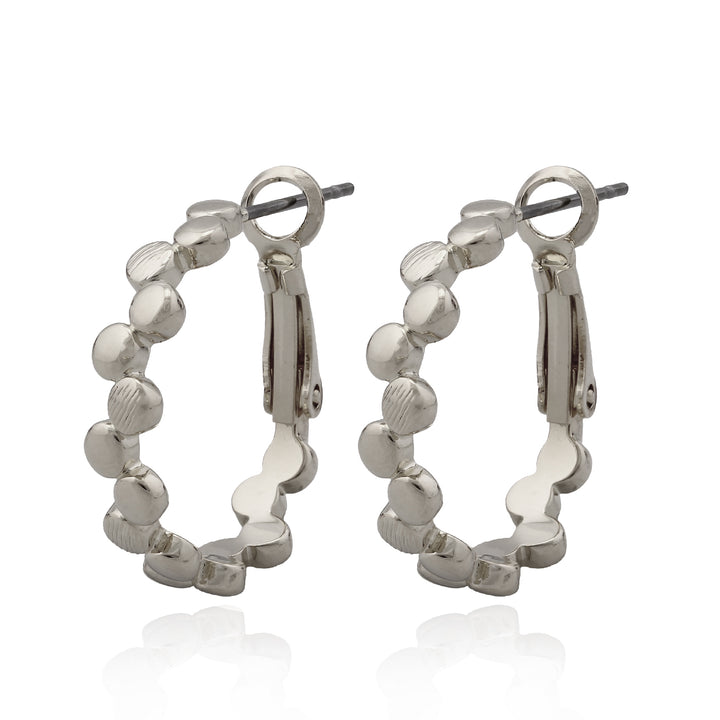 earring round huggie polka dots