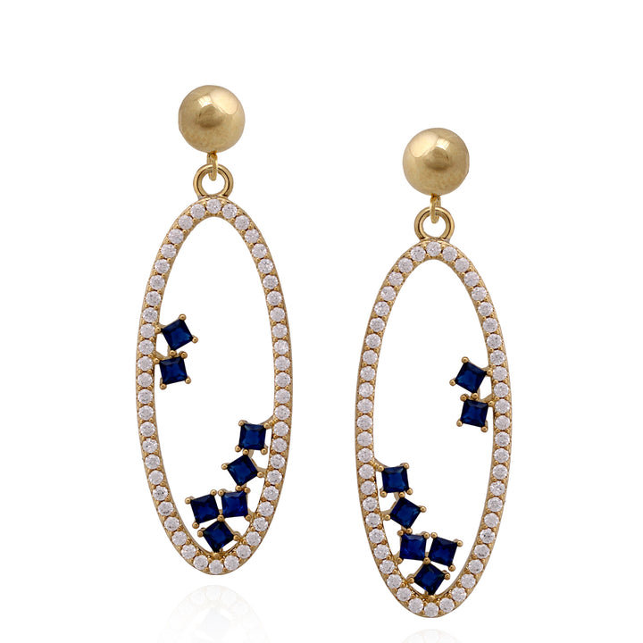 earring pl long oval outline