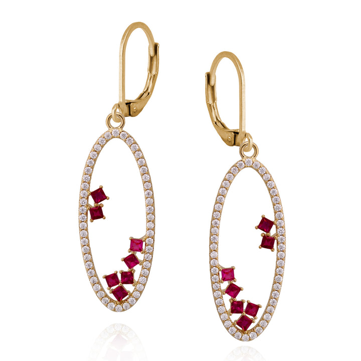 earring pl long oval outline