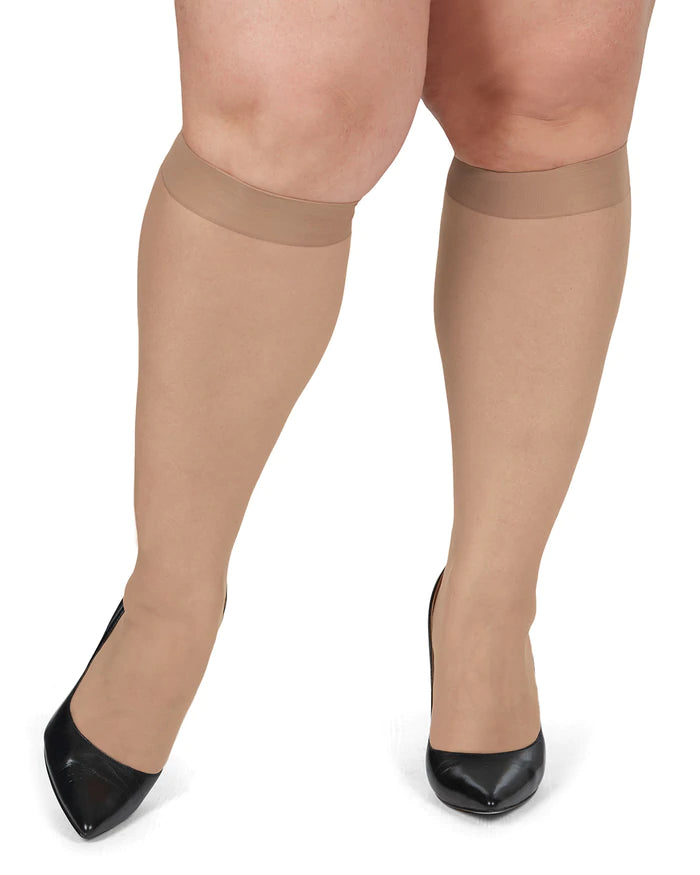 pantyhose energizing light support knee high 2 pair pack 30 denier