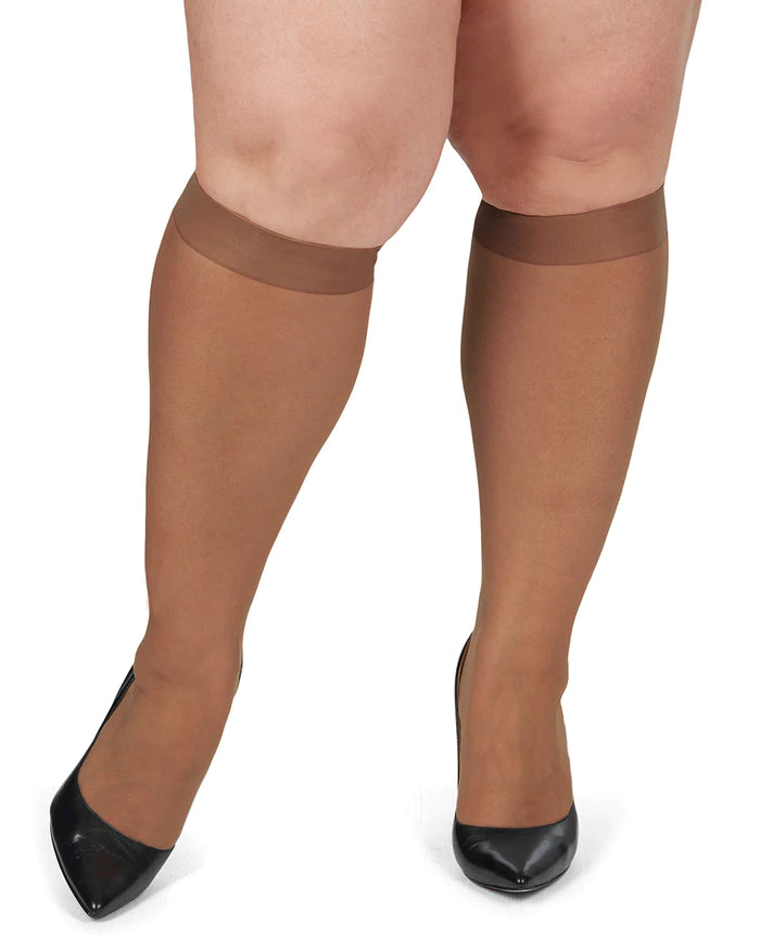 pantyhose energizing light support knee high 2 pair pack 30 denier