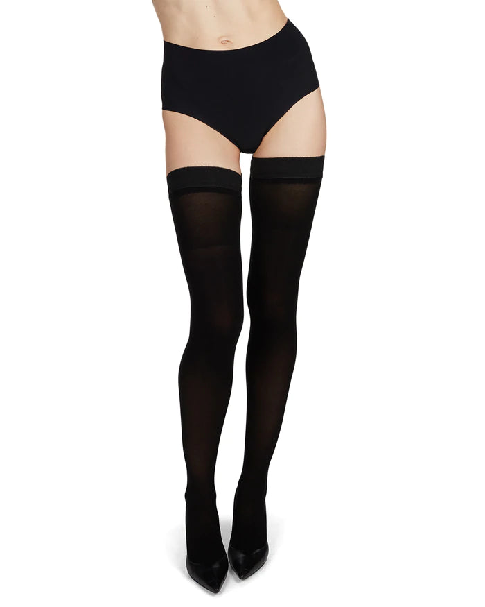 thigh hi opaque 60 denier w silicone band