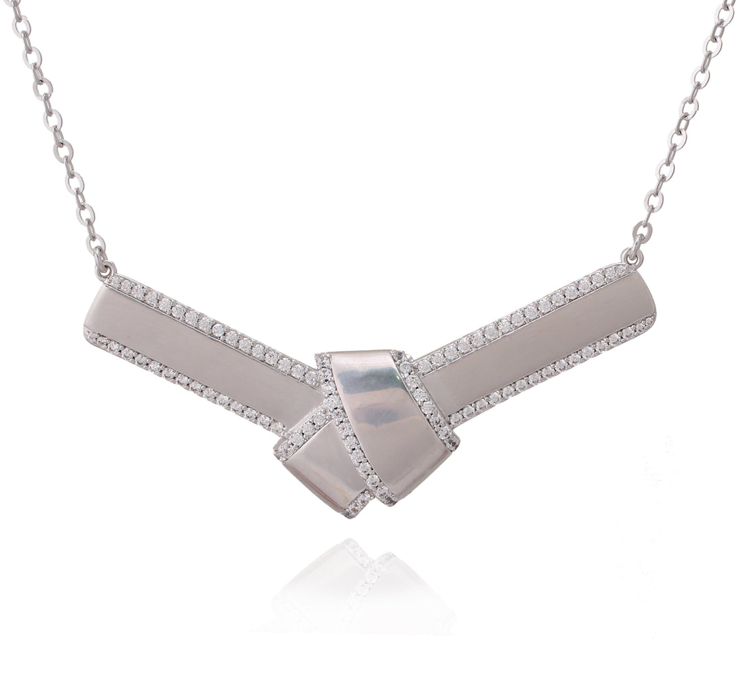 necklace matte bar knot