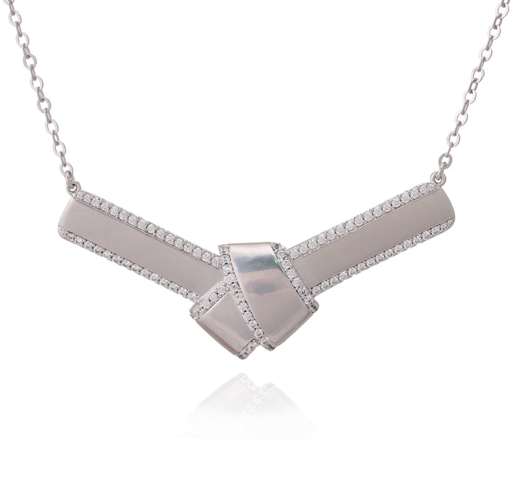 necklace matte bar knot