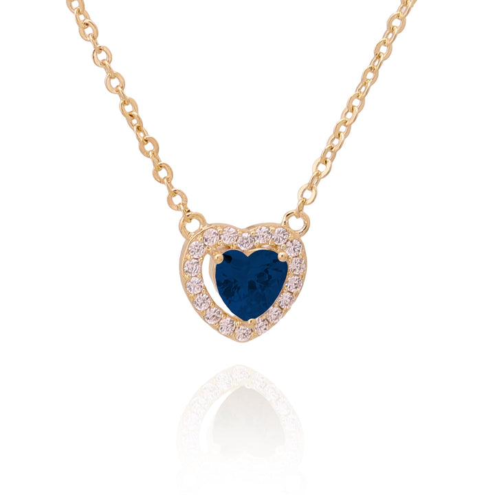 necklace pendant heart shaped solitaire stone