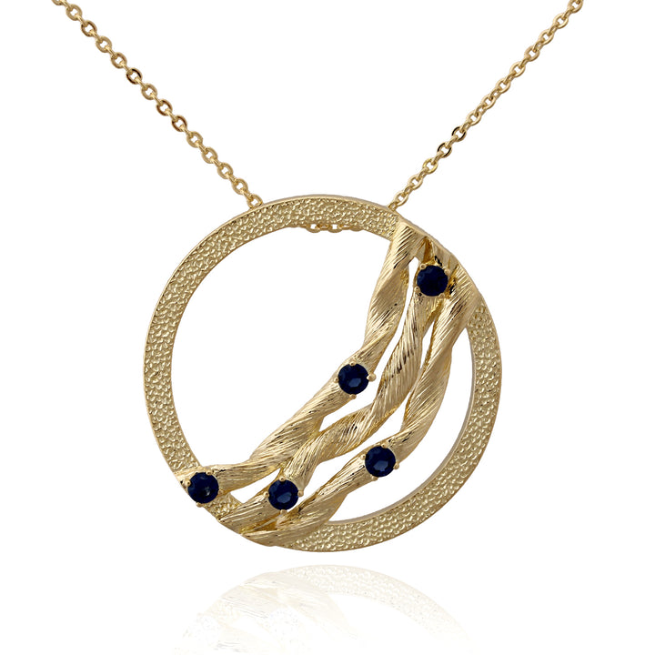 necklace pendant draped curls circle