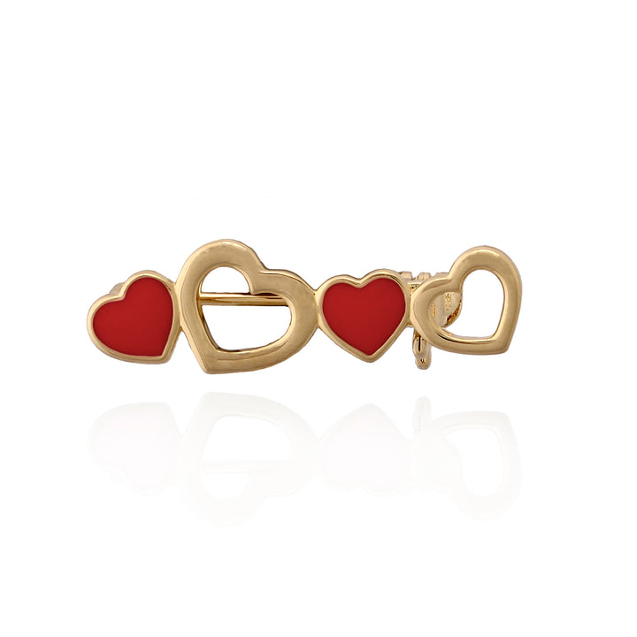 pin four heart enamel