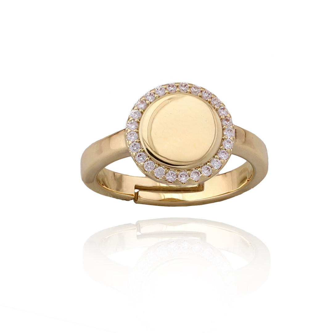 ring cz outline button