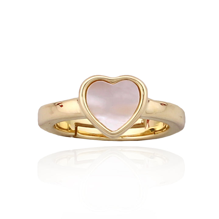 ring mother of pearl heart
