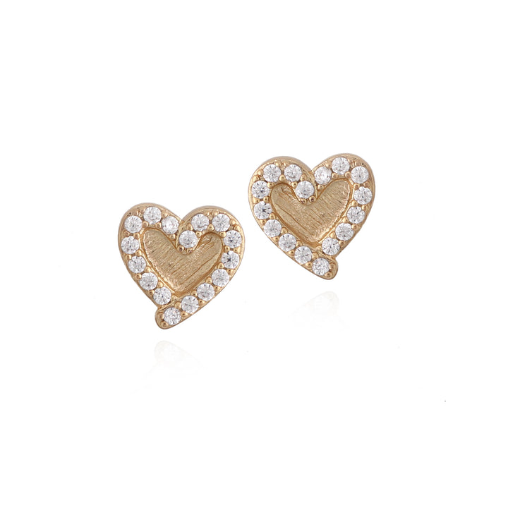 earring stud outline heart