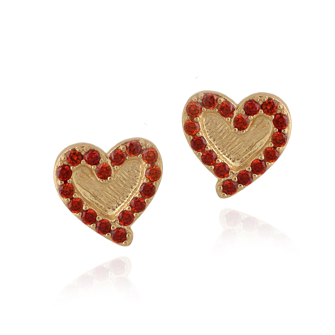 earring stud outline heart