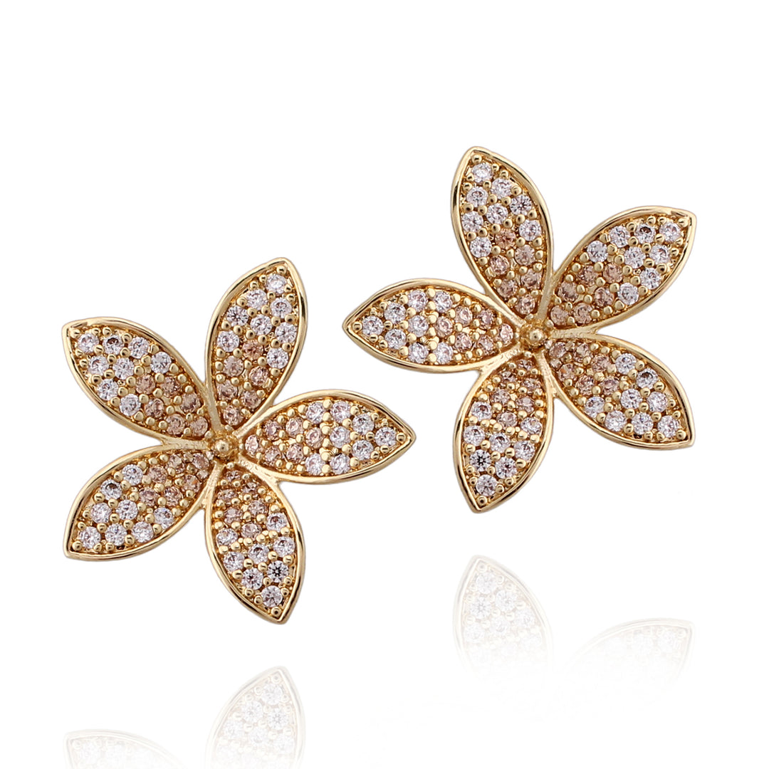 earring stud pointy flower