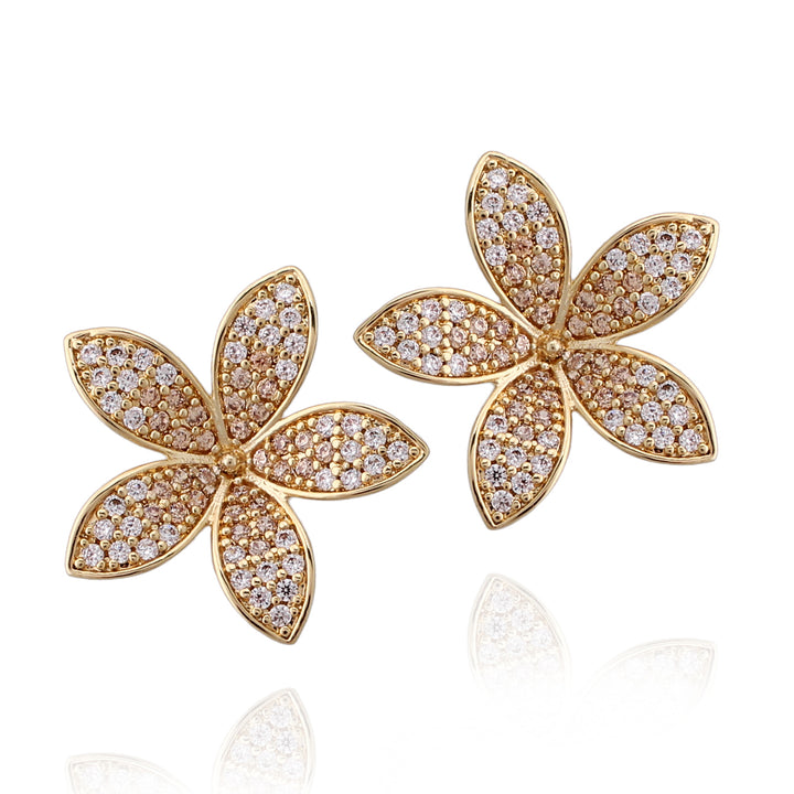 earring stud pointy flower