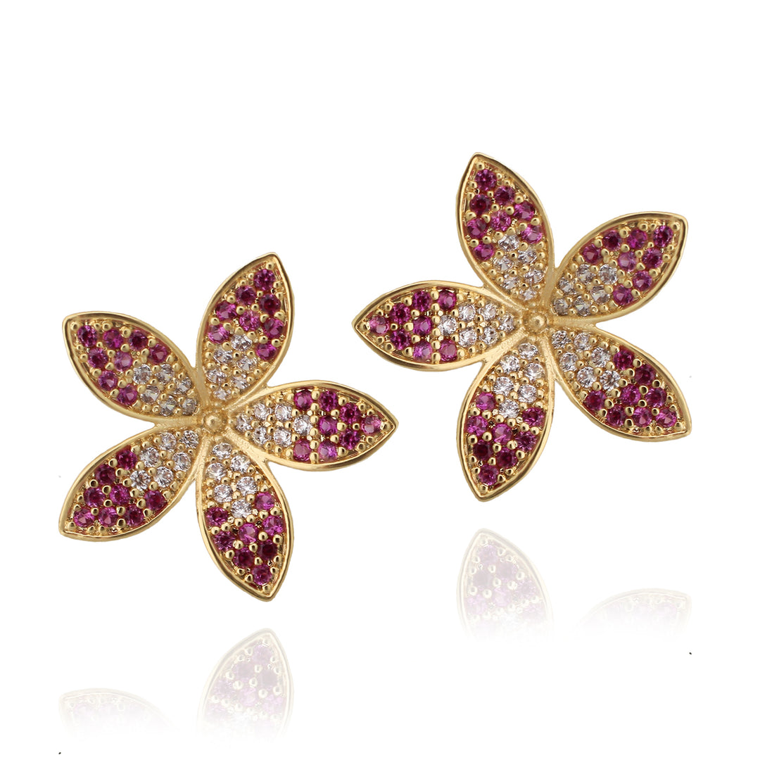 earring stud pointy flower