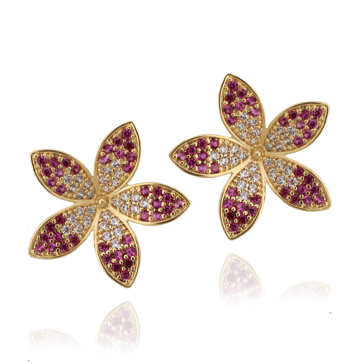 earring stud pointy flower