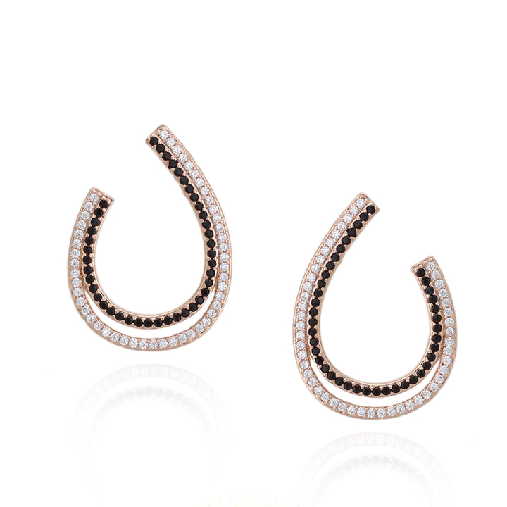 earring stud open teardrop
