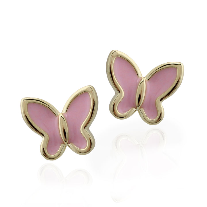 earring stud enamel butterfly