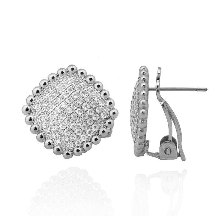 earring clip square pillow w/ post